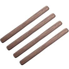 4Pc Black Walnut Wood Coffee Stirrers 6in Reusable Wooden Drink Stir Sticks for Coffee,Tea,Milk,Chocolate & Jam Spreader