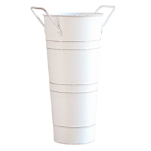 Metal Round Umbrella Stand Rack,Decorate Freestanding Vase, Perfect for Entryway Use, Organizer Home and Office WHITE