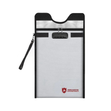 Sac à documents ignifuge et étanche avec fermeture éclair, rangement pour passeport, résistant aux hautes températures, portable et assurance