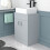 NES Home Nes Home Matte Grey 600mm Vanity Unit, Worktop With Square Bowl Basin 3