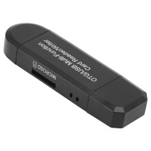 Lector de tarjetas USB 2.0 64 GB 2 en 1 Negro OTG