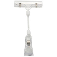 6.5" Height Transparent Plastic Double Clips Adjustable Pop Sign Card Display Holder