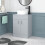 NES Home Nes Home Flat Pack 600mm Vanity Unit Cabinet With Worktop Matte Grey 1