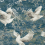 Holdens Sarus Teal Blue Crane Metallic Wallpaper 36103 2