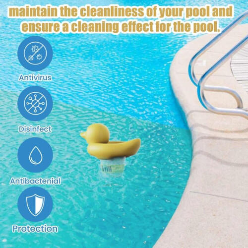 (3pcs)Swimming Pool Cleaning Tablets Swimming Pool Water Clarification Instant Multifunctional Cleaning Tablets + Doser 2