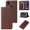 (Brown) Magnetic Leather Case For Cat S62 Pro 2