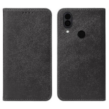 (Black) Magnetic Leather Case For Cat S62 Pro