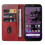 (Red) Magnetic Leather Case For Cat S62 Pro 3