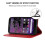 (Red) Magnetic Leather Case For Cat S62 Pro 4