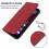 (Red) Magnetic Leather Case For Cat S62 Pro 5