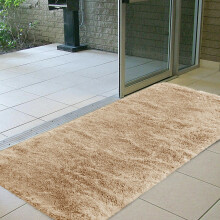(Beige, 60x110cm (2ft x 3.5ft)) Shaggy Rug Soft Fluffy Carpet - Modern Living Room Bedroom Rugs - Large & Small Area Floor Mat - Anti-Slip Thick Pile