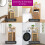 NEO Neo Bamboo Laundry Bin Hamper Basket Tilt Pull Out Basket Storage 5