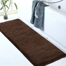 (Brown, 60x220cm (2ft x 7ft)) Shaggy Rug Soft Fluffy Carpet - Modern Living Room Bedroom Rugs - Large & Small Area Floor Mat - Anti-Slip Thick Pile