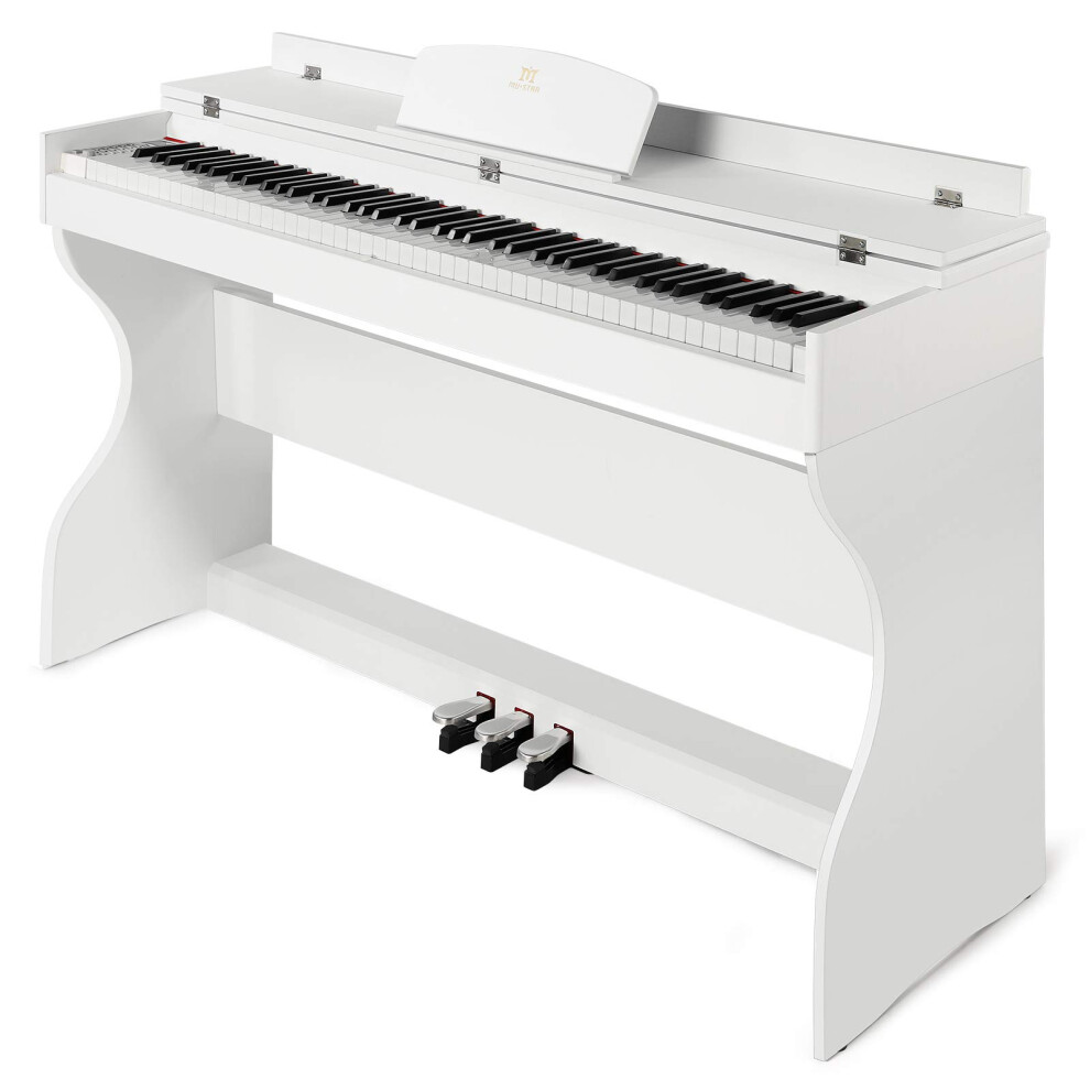 MUSTAR Digital Piano 88 Weighted Keys, Full Size 88 Key Piano Keyboard Semi Weighted, Home Electric Piano with Furniture Stand and Triple Pedal, Musi
