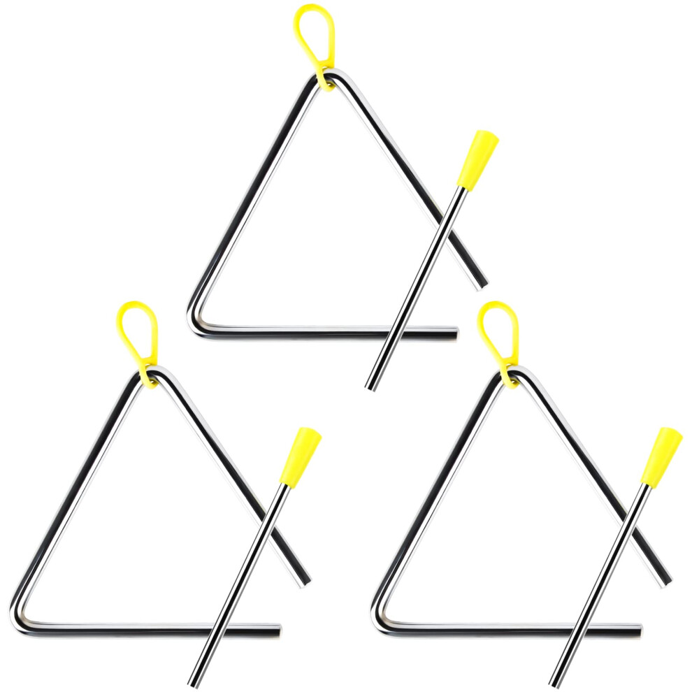 Anruyi 3 x Triangle Musical Percussion Triangle Musical Percussion Triangle Instrument Triangle Instrument Triangel for Percussion with 3 Musical Tri