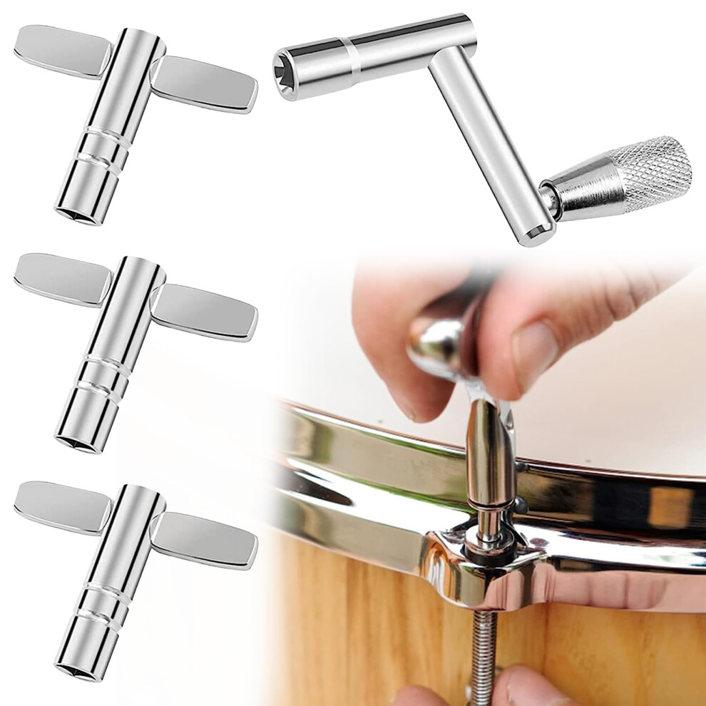 4 Pcs Adjustable Drum Key Adjusting Remove Replace The Drum For Most Drums Drum Key Set Fine-tune To Meet The Feel For Drum Kit Snare Drum Bass Drum