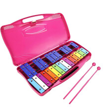 EliLunar Glockenspiel Xylophone - 25 Notes Colorful Metal Keys with Mallets, Percussion Musical Instrument Educational Perfectly Tuned Music Teaching