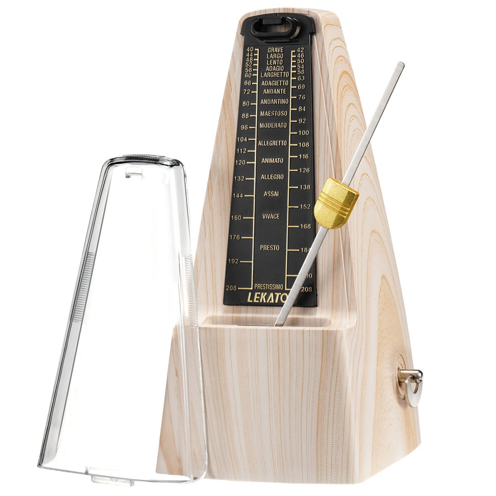Mechanical Metronome, LEKATO Universal Traditional Metronome for Piano Drums Guitar Violin Ukulele Saxophone, Classic Look Easy to Use Loud Sound No