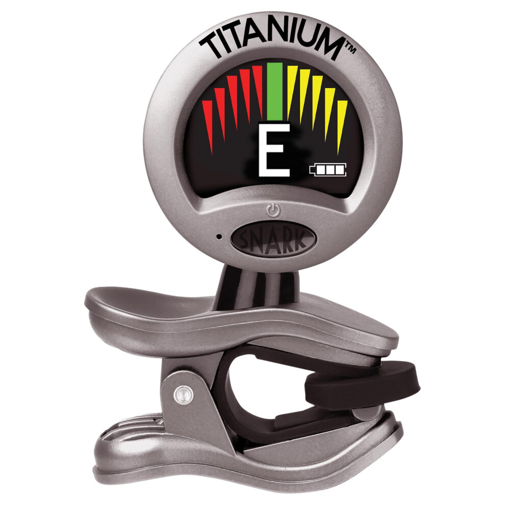 Snark ST-8T Titanium Rechargeable Clip-On Guitar Tuner with Rotating HD Display, Noise Blocking, and USB Charging