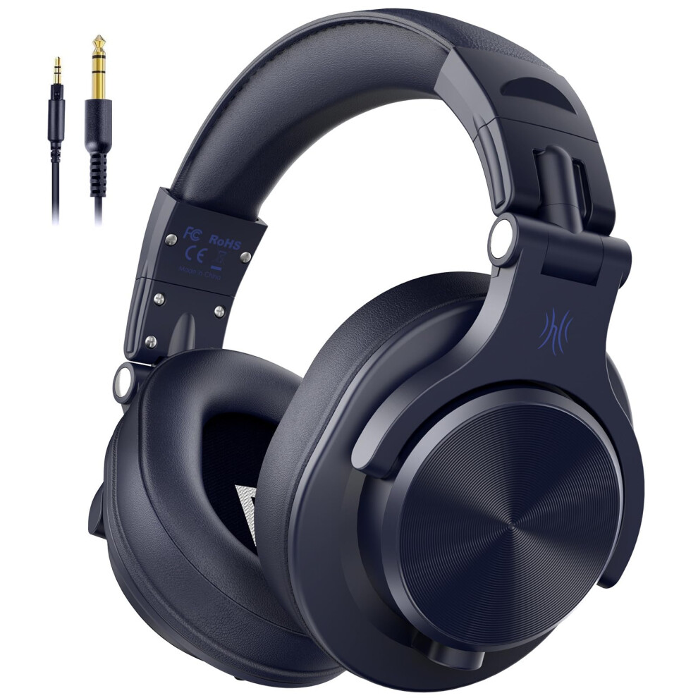 OneOdio A71 Hi-Res Studio Recording Headphones - Wired Over Ear, Professional Monitoring & Mixing Foldable with Stereo Sound (Military blue)