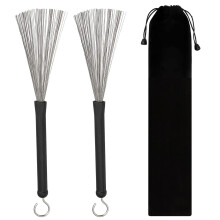 3PCS Drum Brushes, Drum Accessories Long Handled Brushes Stick for Jazz Folk Rock Band Musical Instrument Accessories