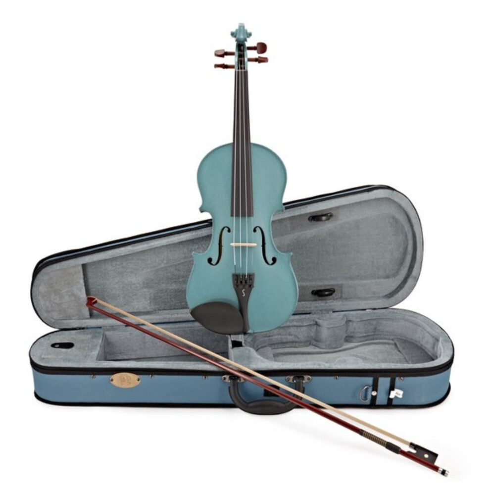 Stentor Harlequin Violin Outfit 4/4 Size, Violin for Intermediates with P&H Fibreglass Bow, Lightweight Case, Colourful String Instrument 1401ALBU, L