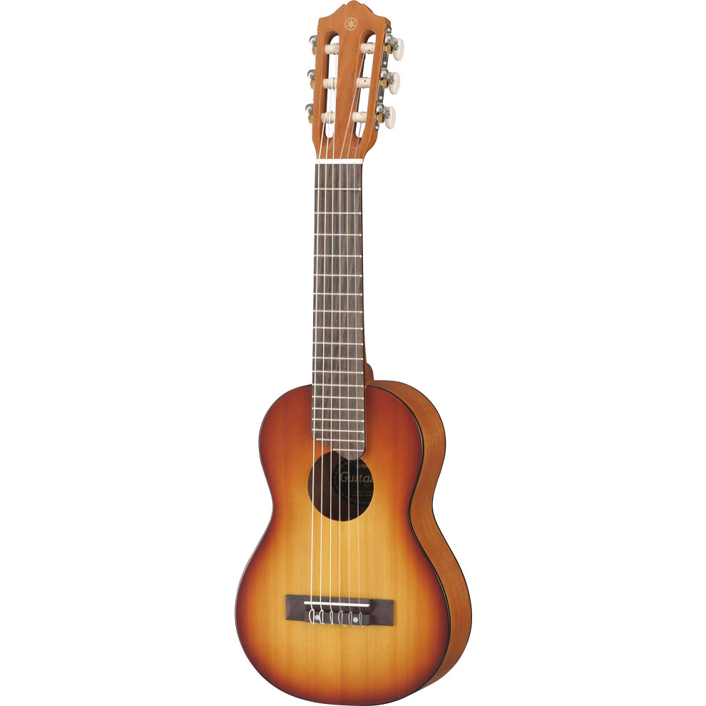 Yamaha Acoustic Guitalele, GL1 - A hybrid between guitar and ukulele (70 cm) with 6 Nylon Strings and Fitted Yamaha Gigbag - Tobacco Brown Sunburst