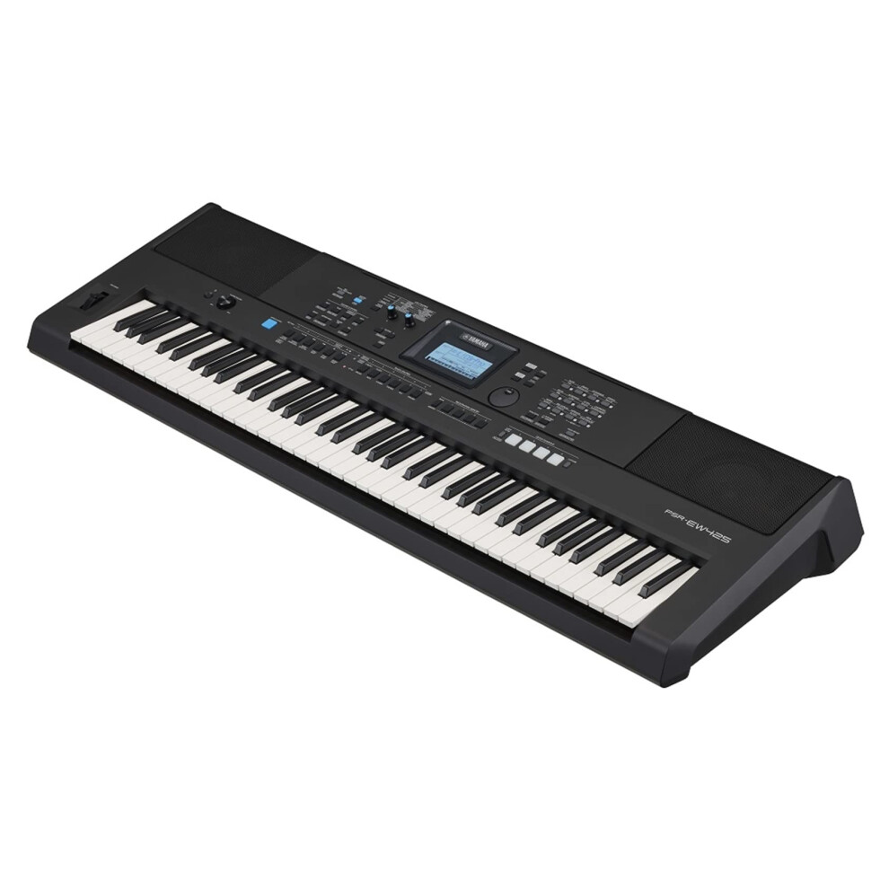 YAMAHA PSR-EW425 Digital Keyboard - Versatile, Portable Digital Keyboard with 76 Touch-Sensitive Keys, 820 voices and LCD Control Panel, in Black