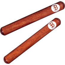 Meinl Percussion Wood Claves Classic - 1 Pair of Cylindrical Claves - With Cutting Sound - Musical Instrument - Walnut, Natural (CL1RW)