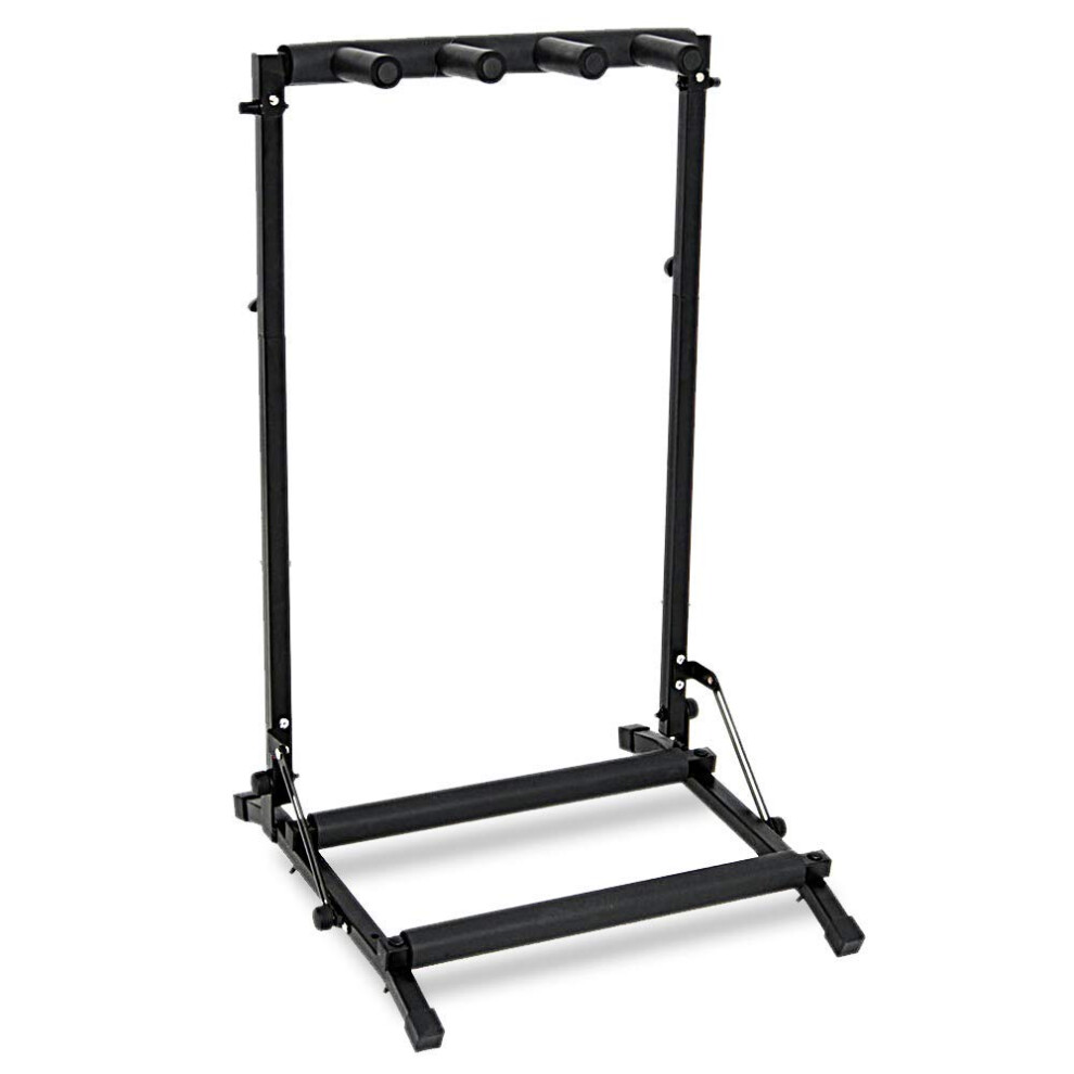 Gorilla 3-Way Multi Guitar Stand Foldable Acoustic Electric Bass Guitar Rack (3x Electric or 2x Acoustic) inc Lifetime warranty