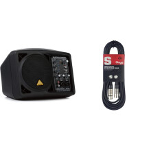 Behringer EUROLIVE B205D Ultra-Compact 150 Watt PA/Monitor Speaker System & Stagg SMC6 6 metre standard microphone cable