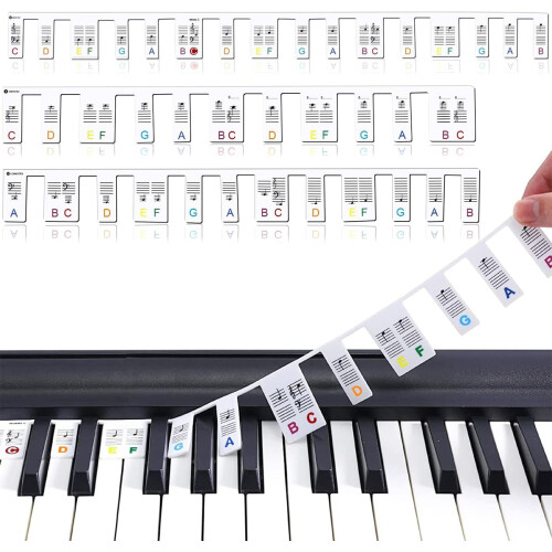 Removable Piano Keyboard Note Labels Piano Notes Guide Labels Silicone ...