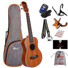 Winzz Tenor Ukulele 26 Inch for Adults Beginners, Mahogany Wooden Ukulele Starter Kit with Stand and Capo