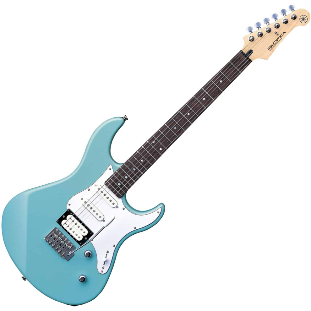 Yamaha Pacifica 112V electric guitar for beginners and advanced players, with 2 online lessons with a Yamaha Music School teacher, in Sonic Blue