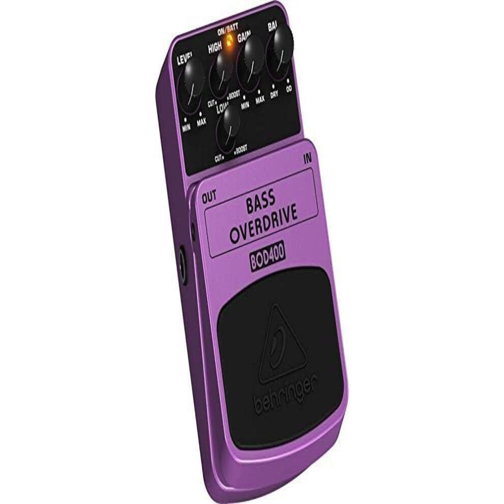 Behringer BASS OVERDRIVE BOD400 Authentic Tube-Sound Overdrive Effects Pedal,Purple