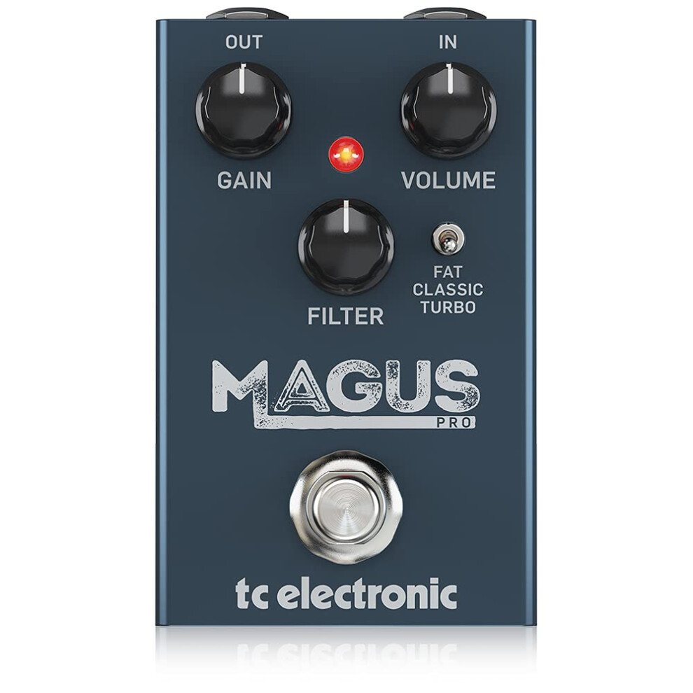 TC Electronic MAGUS PRO Classic High Gain Distortion Pedal with Fat Mids, Treble Filter Control and 3 Clipping Modes