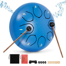 Steel Tongue Drum, 6 Inch 8 Tone D Key Ethereal Handpan Drum - Beginner Percussion Instrument, Comes With Drumsticks, Bag, Finger Cover, For Musical