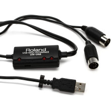 Roland Um-One Mk2 Usb Midi Interface, Usb Bus-Powered, Mac/Pc/Ipad/Apple Ipad Camera Connection Kit Compatible