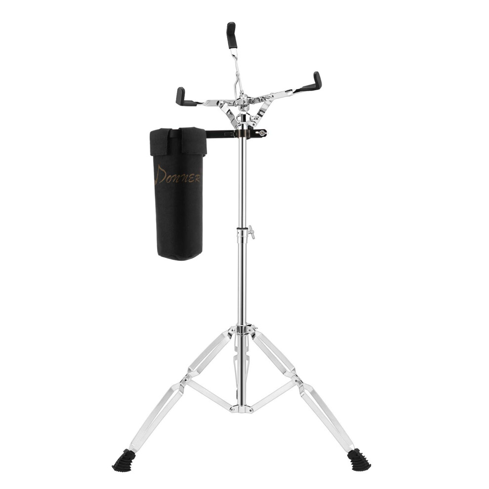 Donner Large Snare Drum Stand Adjustable, Double Braced Extended, with Drum Stick Holder Fit 10''-14'' Dia Drums, Height Range 66-101 CM