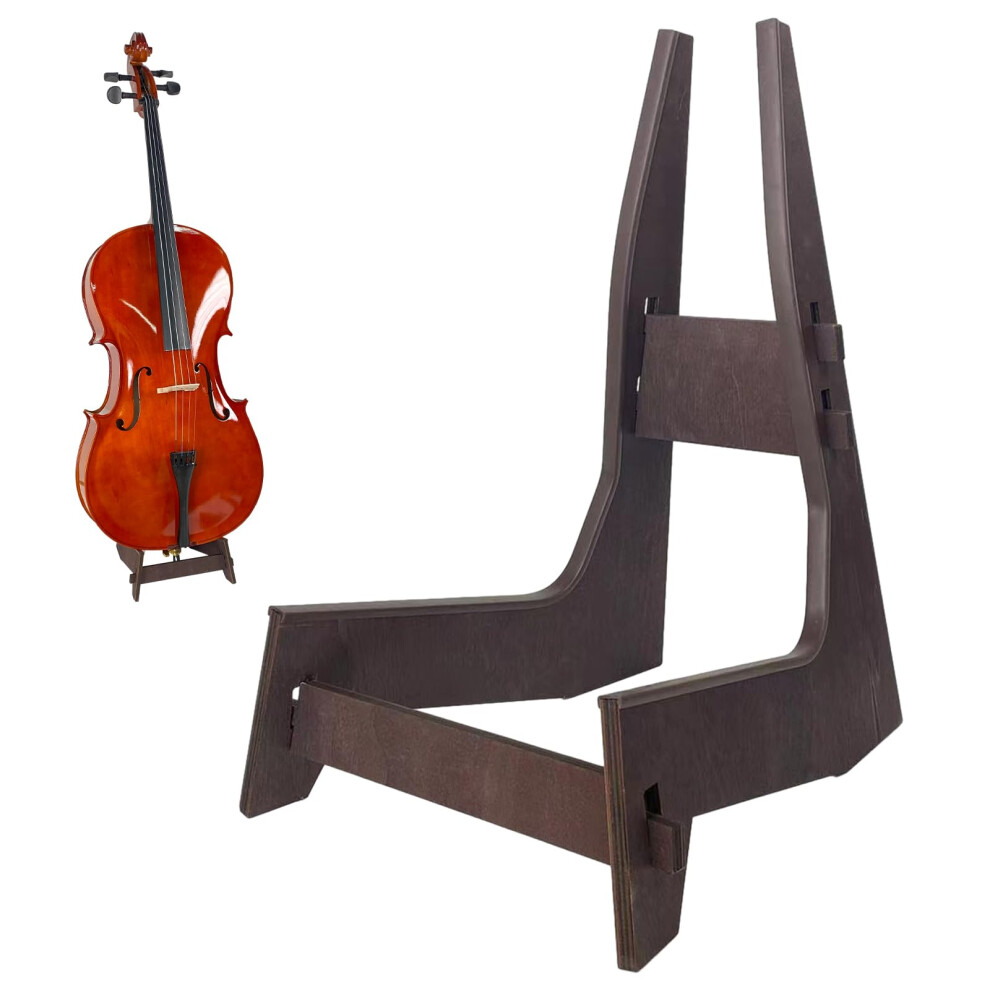 YSWOMOSKD Cello Stand, Cello Support Holder made of wood with Rubber Protection Detachable Portable Musical Instrument Stand for 1/8-4/4 Cellos Guita