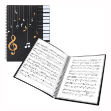 A4 Music Folder, Pocket Display Book Waterproof Plastic 50 Pockets/100 Pages Presentation FolderA4 TabsMusic Sheet Chorus Folderfor Musical Score Pap