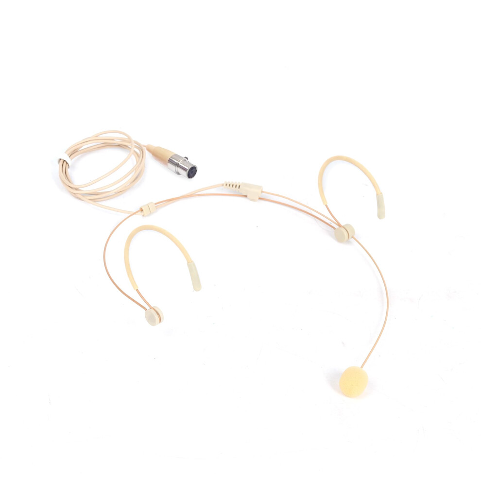 JTLAU Beige Headworn Microphones,Daul Ear Hook Microphone,Condenser Headset Mics for Shure Microphone Wireless Systems,Ideal for Lectures,actors,Thea