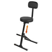 STRICH Guitar Stool With Backrest, Height Adjustable Seat With Hanger for Acoustic, Electric & Bass Guitars, Musician Drum Throne for Adults, Drummer