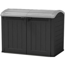 KETER outdoor storage chest in resin 2000 liters Black and grey - Garden storage shed