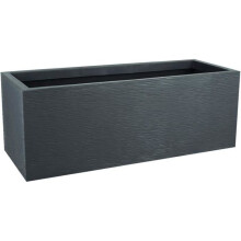Jardinière - GRAPHIT UP - Kunststoff - Anthrazitgrau - 79,5x29,5xH29,5cm - 57L - Grafisches Dekor - EDA