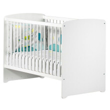 Lit bébé - 120 x 60 cm - Babyprice Basic - In legno bianco