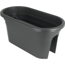 ARTEVASI Balcony Planter VENEZIA - Anthracite Gray - 30 x 60 x H 27 cm - 18L