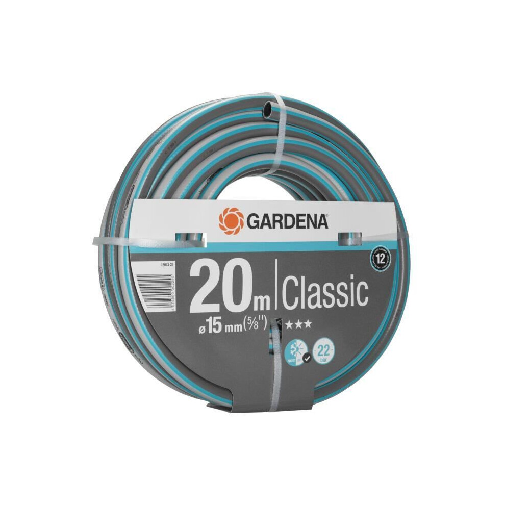 Classic GARDENA garden hose - Length 20m - Ø15mm - High pressure resistance 22 bar - 12 year warranty