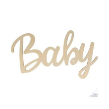 Wood decoration - Artemio - Baby to decorate - White - 34.5x18.5 cm - Unisex