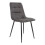 2 gray microfiber dining chairs with black legs 1